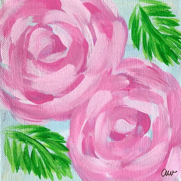 Party Peonies painting Ashley Williams - Christenberry Collection