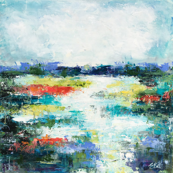 Aqua Marsh painting Emma Bell - Christenberry Collection