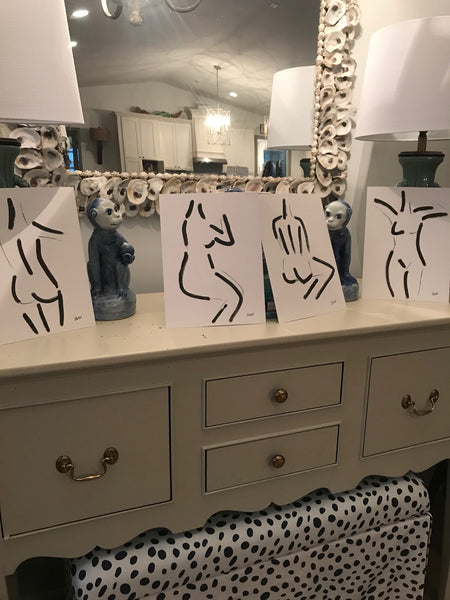 Minimalist Nude III painting Ashley Williams - Christenberry Collection