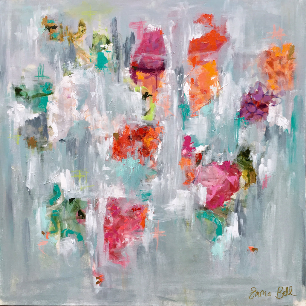 Bright Bouquet Abstract painting Emma Bell - Christenberry Collection