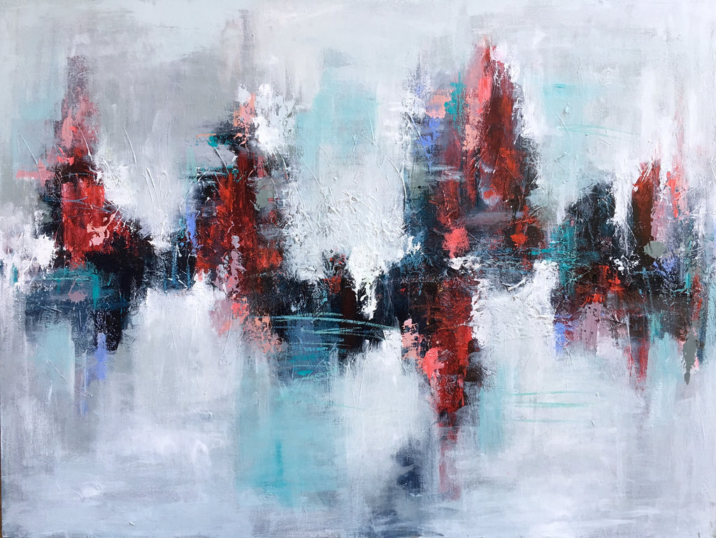 City Reflections painting Emma Bell - Christenberry Collection