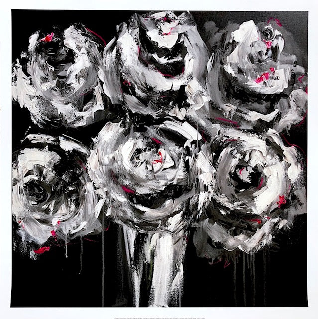 White Roses painting Emma Bell - Christenberry Collection