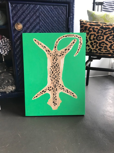 Faux Cheetah Rug painting Ashley Williams - Christenberry Collection