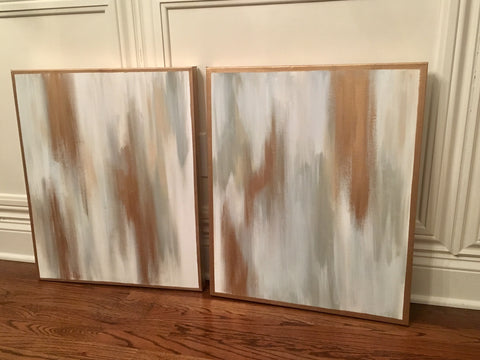 Gold and Grey painting Lauren Neville - Christenberry Collection