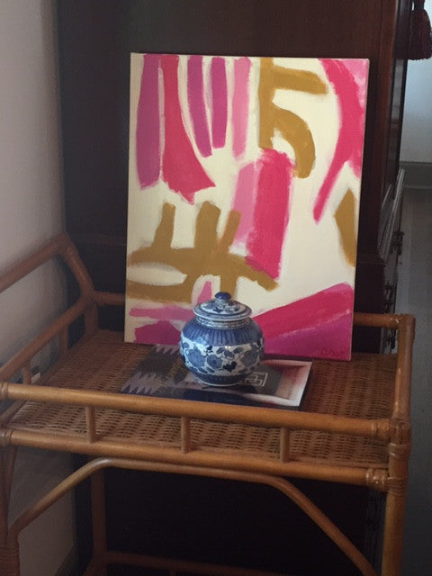 Strawberry and Banana # 1 painting Ashley Williams - Christenberry Collection