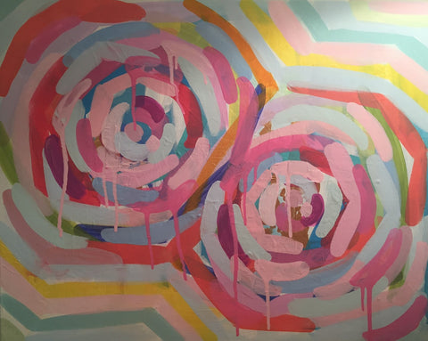 Peonies # 1 painting Ashley Williams - Christenberry Collection