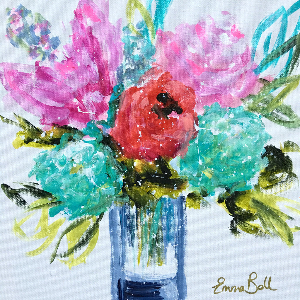 Mini Floral painting Emma Bell - Christenberry Collection
