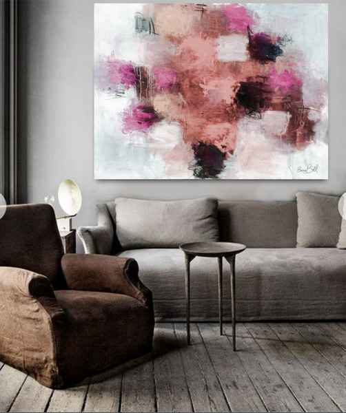 Peach Pink Blush painting Emma Bell - Christenberry Collection