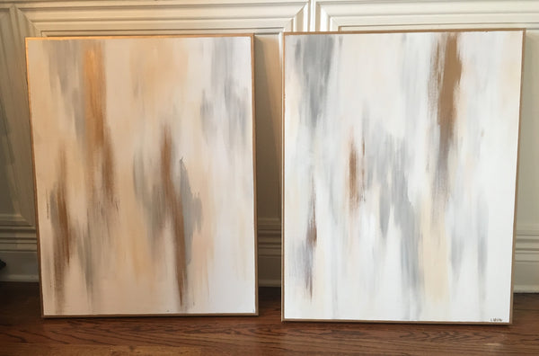 Gold and Gray painting Lauren Neville - Christenberry Collection