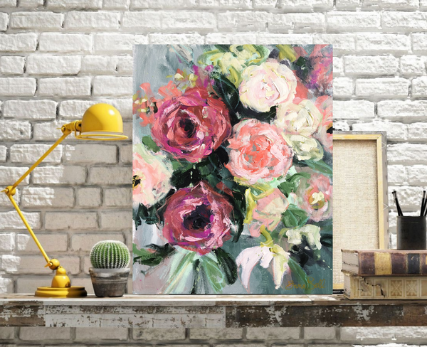 Winter Rose painting Emma Bell - Christenberry Collection