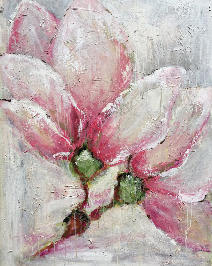 Vintage Magnolia painting Emma Bell - Christenberry Collection