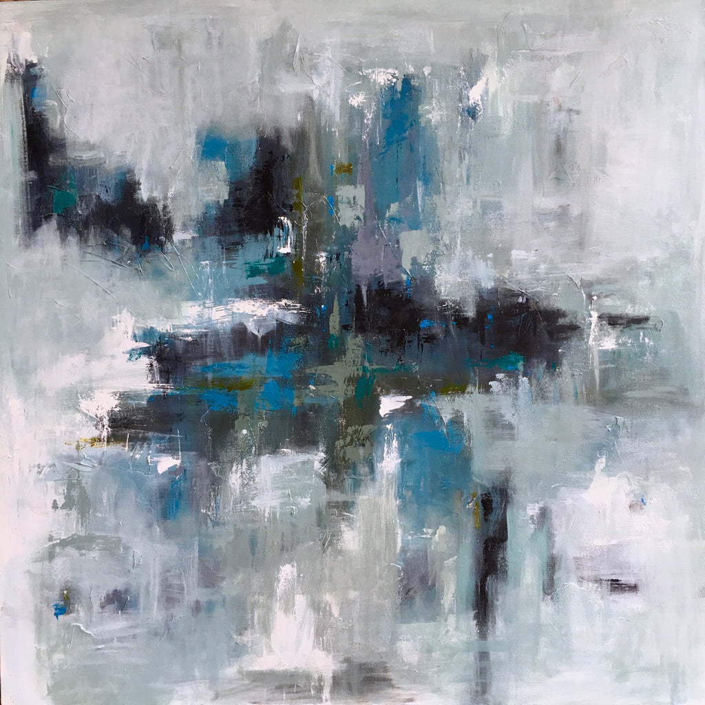 Deep Blue City Vibes painting Emma Bell - Christenberry Collection