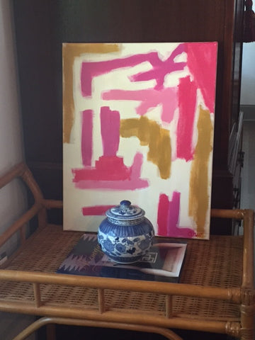 Strawberry and Banana # 2 painting Ashley Williams - Christenberry Collection