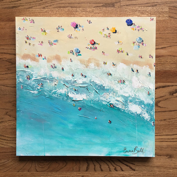 Surf's Up painting Emma Bell - Christenberry Collection