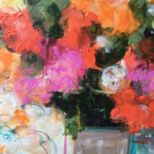 Bright Floral Vase 2 painting Emma Bell - Christenberry Collection