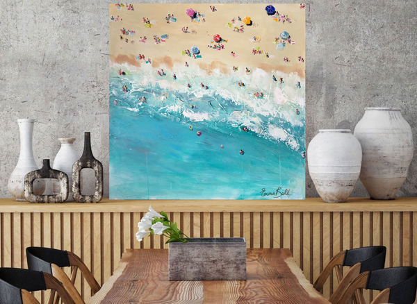Surf's Up painting Emma Bell - Christenberry Collection