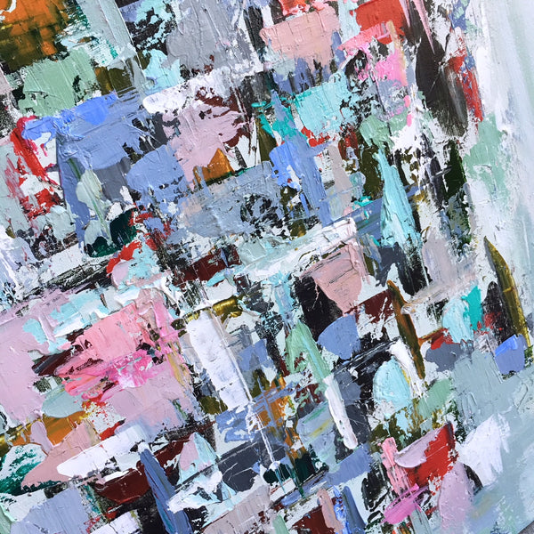 Muted Mint Intuition painting Emma Bell - Christenberry Collection