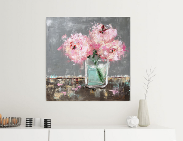 Peony Perfection painting Emma Bell - Christenberry Collection