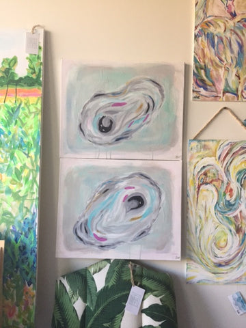 Large Oysters 1 & 2 painting Ashley Williams - Christenberry Collection