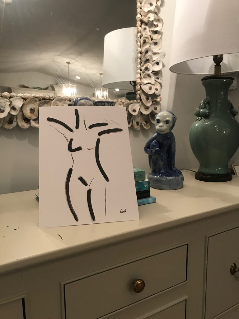 Minimalist Nude II painting Ashley Williams - Christenberry Collection