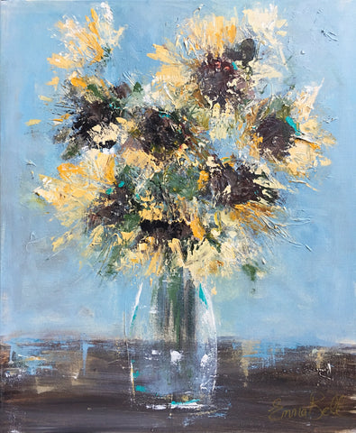 Vase Full of Sunshine painting Emma Bell - Christenberry Collection