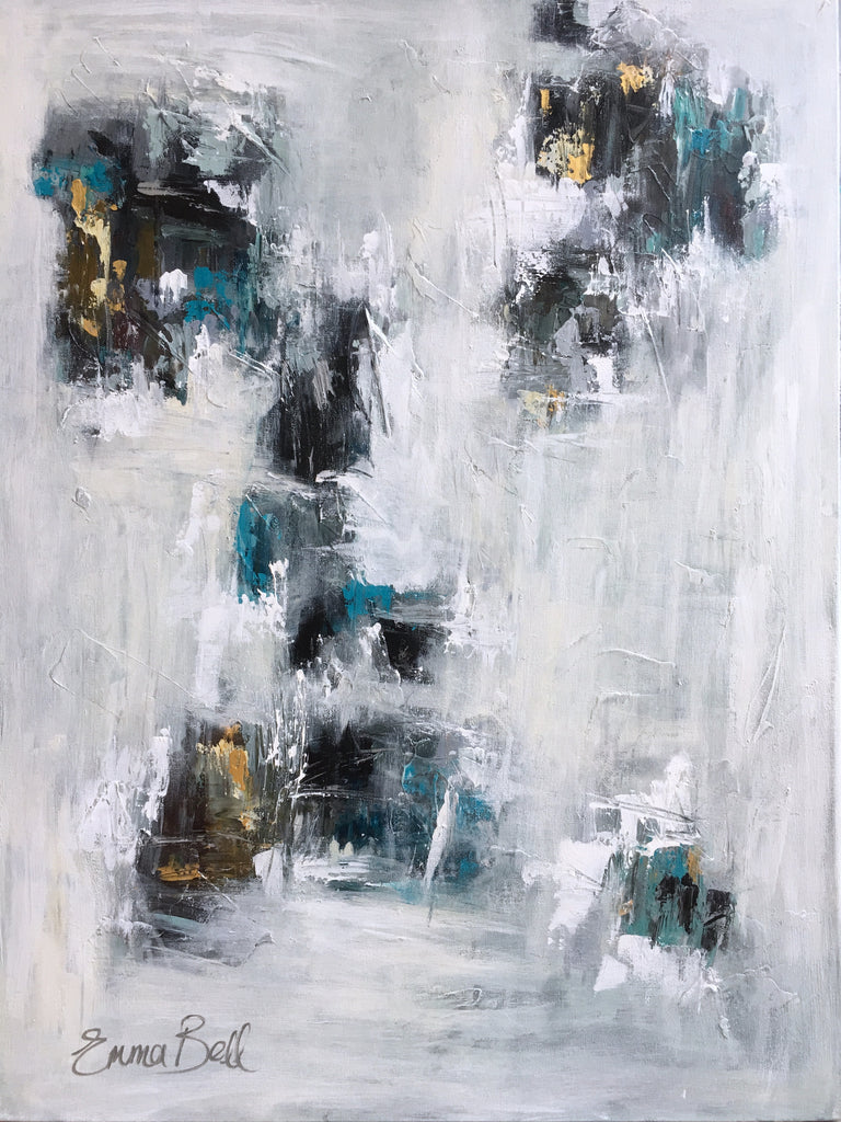 Black and White painting Emma Bell - Christenberry Collection