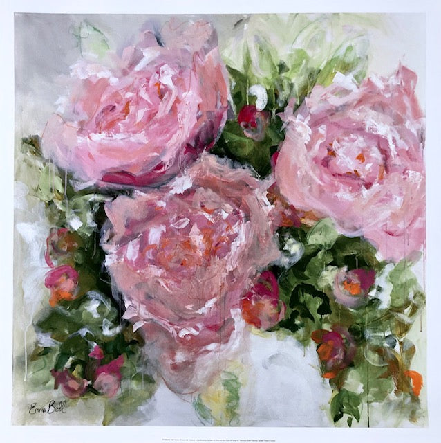 Wild Peonies painting Emma Bell - Christenberry Collection