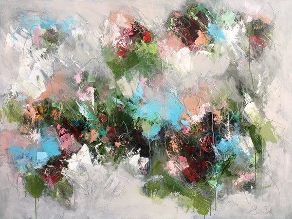 Rose Garden Abstract Giclee painting Emma Bell - Christenberry Collection