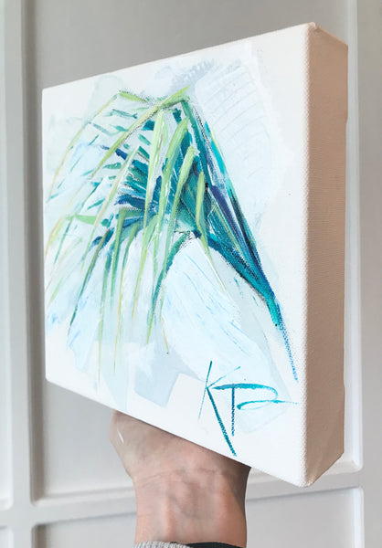 Original Palm Frond 1 painting Kelly Pelfrey - Christenberry Collection