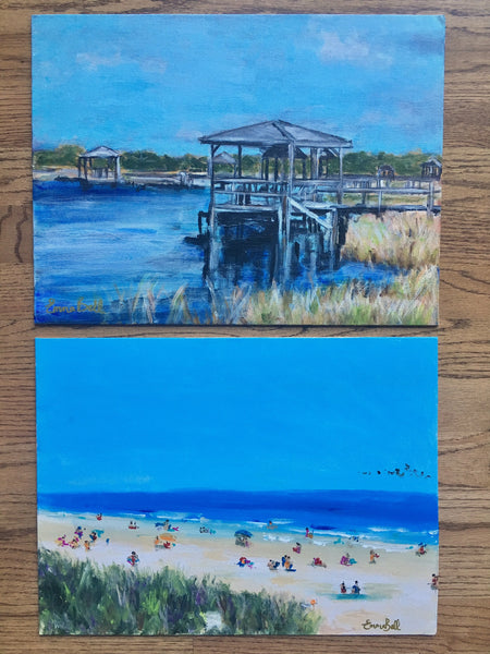 Pawleys Island on the Marsh painting Emma Bell - Christenberry Collection