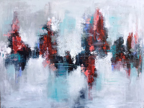 City Reflections painting Emma Bell - Christenberry Collection