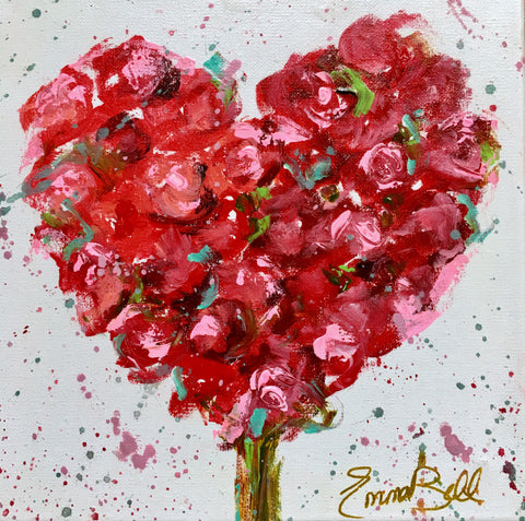 Floral Heart Bouquet 2 painting Emma Bell - Christenberry Collection