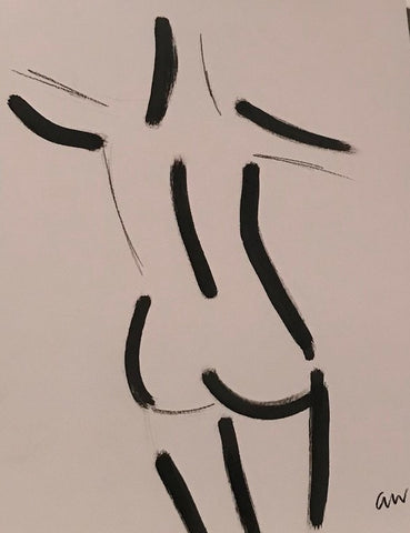 Minimalist Nude IV painting Ashley Williams - Christenberry Collection