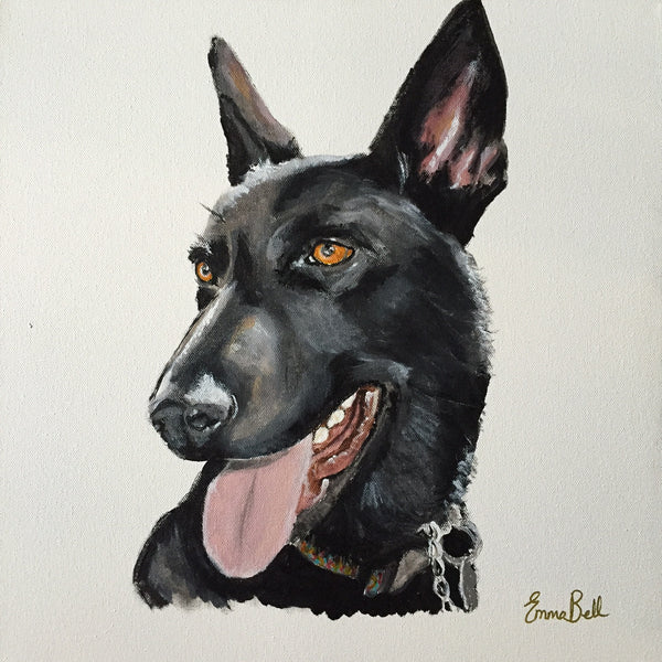 Pet Portrait Commissions by Emma Bell painting Emma Bell - Christenberry Collection