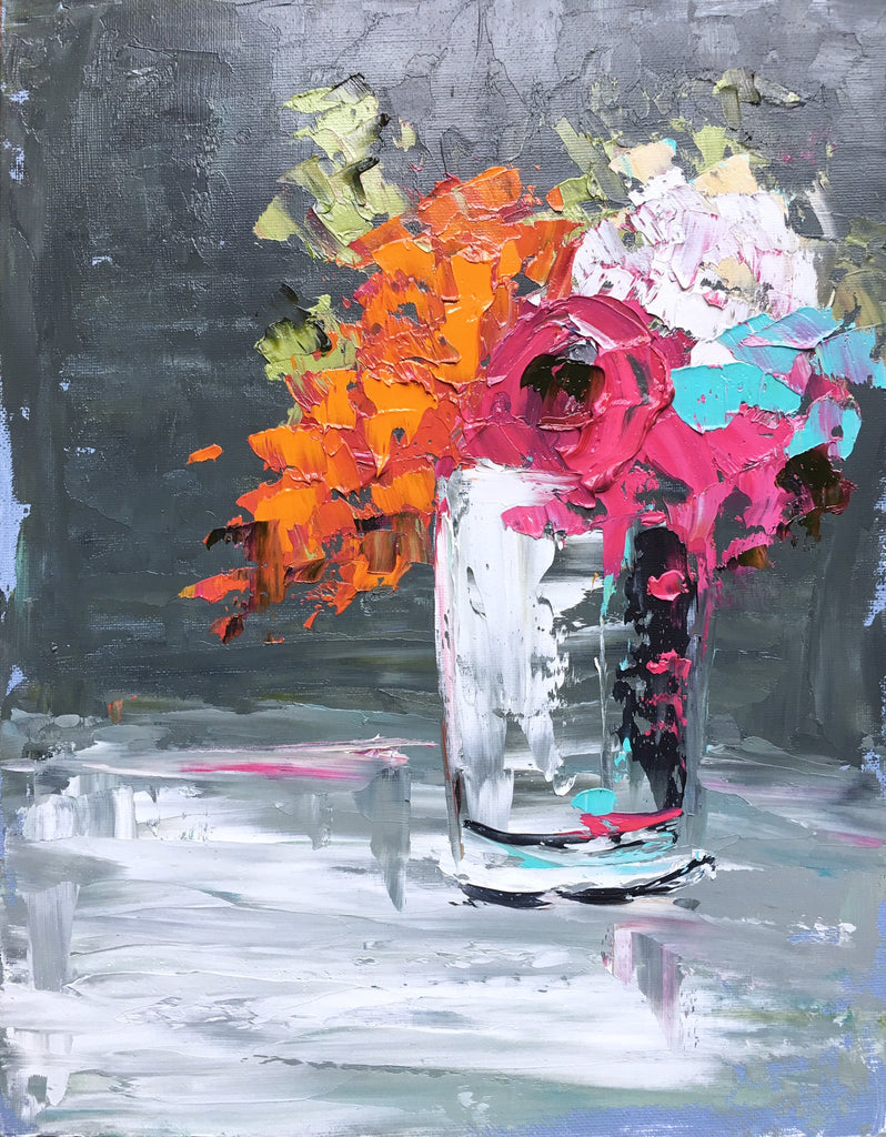 Bright Flowers painting Emma Bell - Christenberry Collection