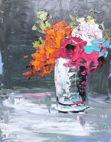 Bright Flowers painting Emma Bell - Christenberry Collection