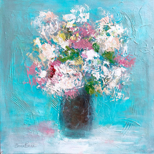 White Flowers painting Emma Bell - Christenberry Collection