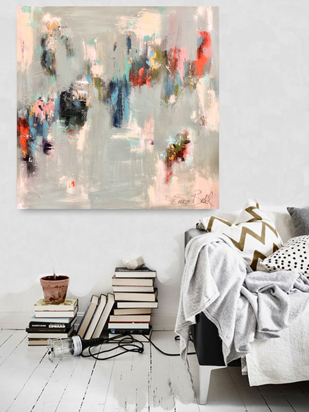 Butterfly Gray painting Emma Bell - Christenberry Collection