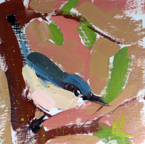 Nuthatch No. 33 painting Angela Moulton - Christenberry Collection