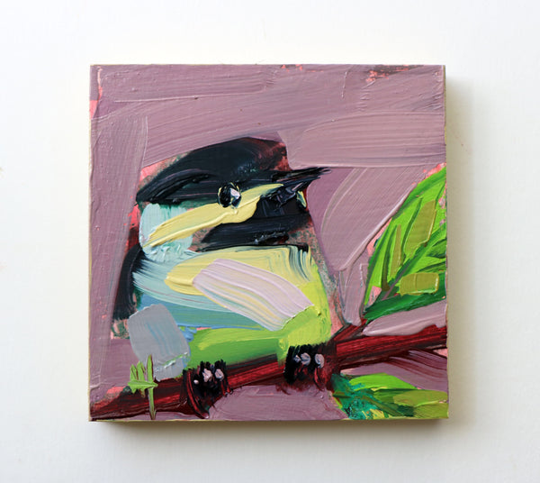 Chickadee No. 980 painting Angela Moulton - Christenberry Collection