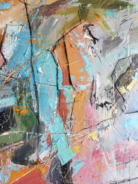 Orange and Cherry Blossom painting Kym De Los Reyes - Christenberry Collection