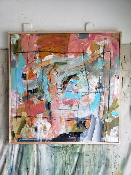 Orange and Cherry Blossom painting Kym De Los Reyes - Christenberry Collection