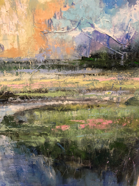 Creek at Dawn painting Ann Schwartz - Christenberry Collection