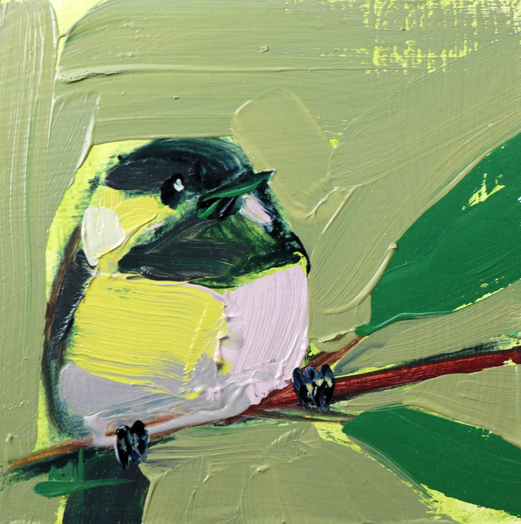 Chickadee No. 981 painting Angela Moulton - Christenberry Collection
