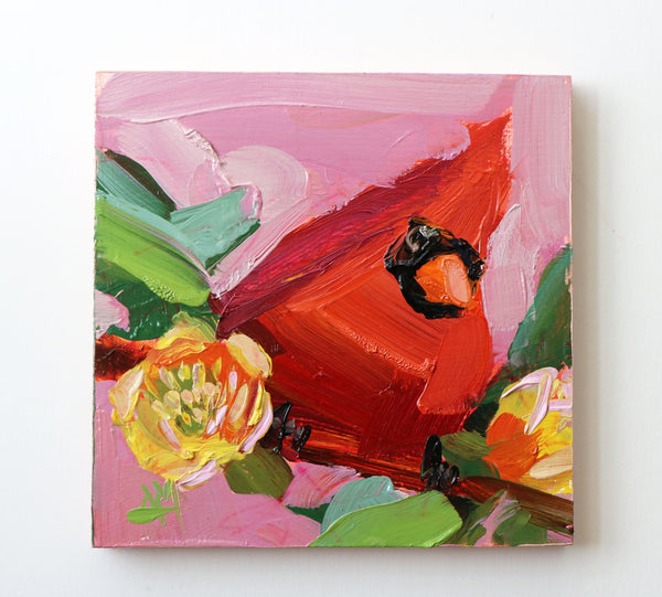Cardinal No. 175 painting Angela Moulton - Christenberry Collection