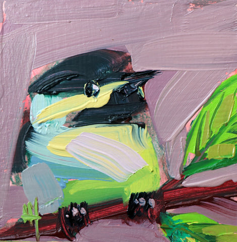 Chickadee No. 980 painting Angela Moulton - Christenberry Collection