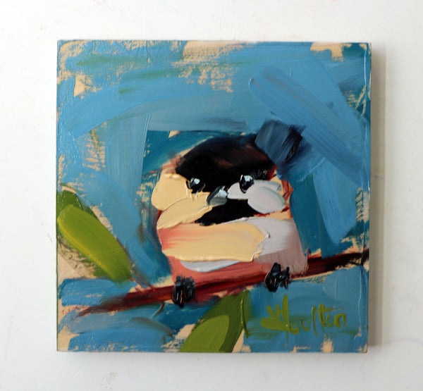 Chickadee No. 1005 painting Angela Moulton - Christenberry Collection