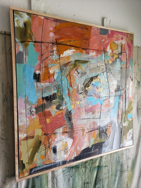 Orange and Cherry Blossom painting Kym De Los Reyes - Christenberry Collection