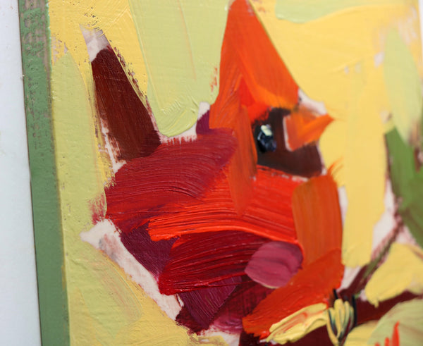Cardinal No. 190 painting Angela Moulton - Christenberry Collection
