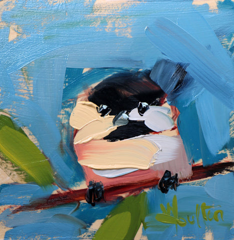 Chickadee No. 1005 painting Angela Moulton - Christenberry Collection